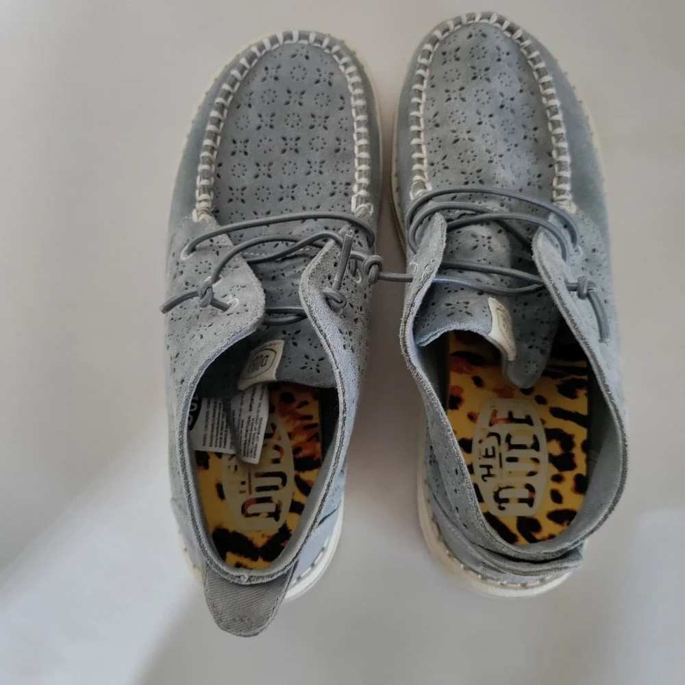 Hey Dude Wendy Mid Suede Boho Grey Chukka Boots 40942-030 Womens 6